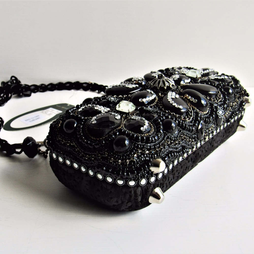 Mary Frances New Sublime Black Beaded E-W Baguette - Picture 6 of 8